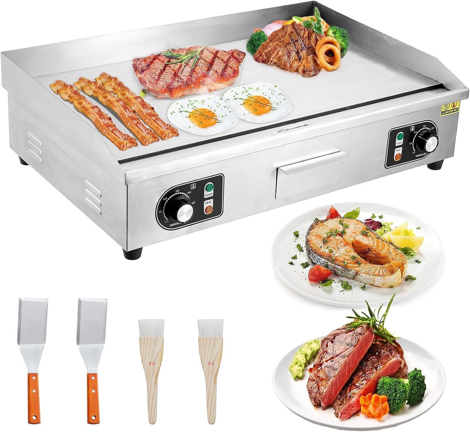 Commercial Electric Griddle Flat Top - TWISTER.CK شواية كهربائية تجارية 14 بوصة