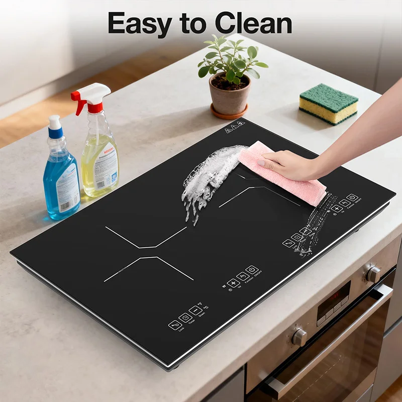 Double Induction Cooktop 220V - موقد حثي مزدوج الشعلات، موقد كهربائي