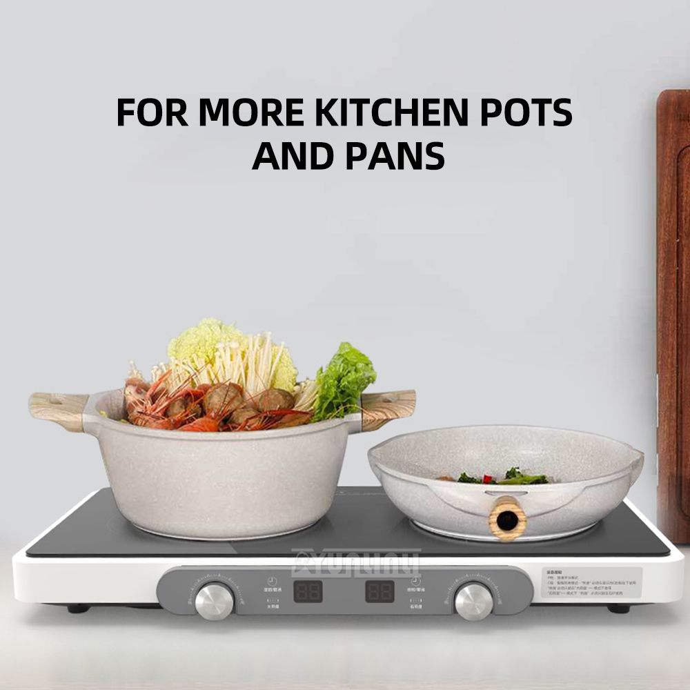Double Induction Cooktop 220V - طباخ مزدوج للمطبخ، طباخ التعريفي المنزلي،