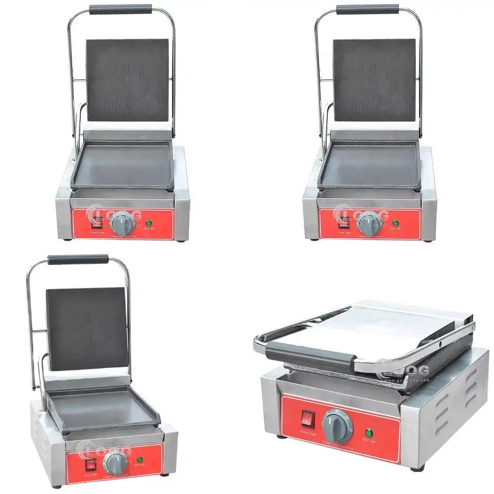 محمصة بانيني تجارية من الفولاذ - مراجعة Commercial Panini Press Sandwich Grill وسعره