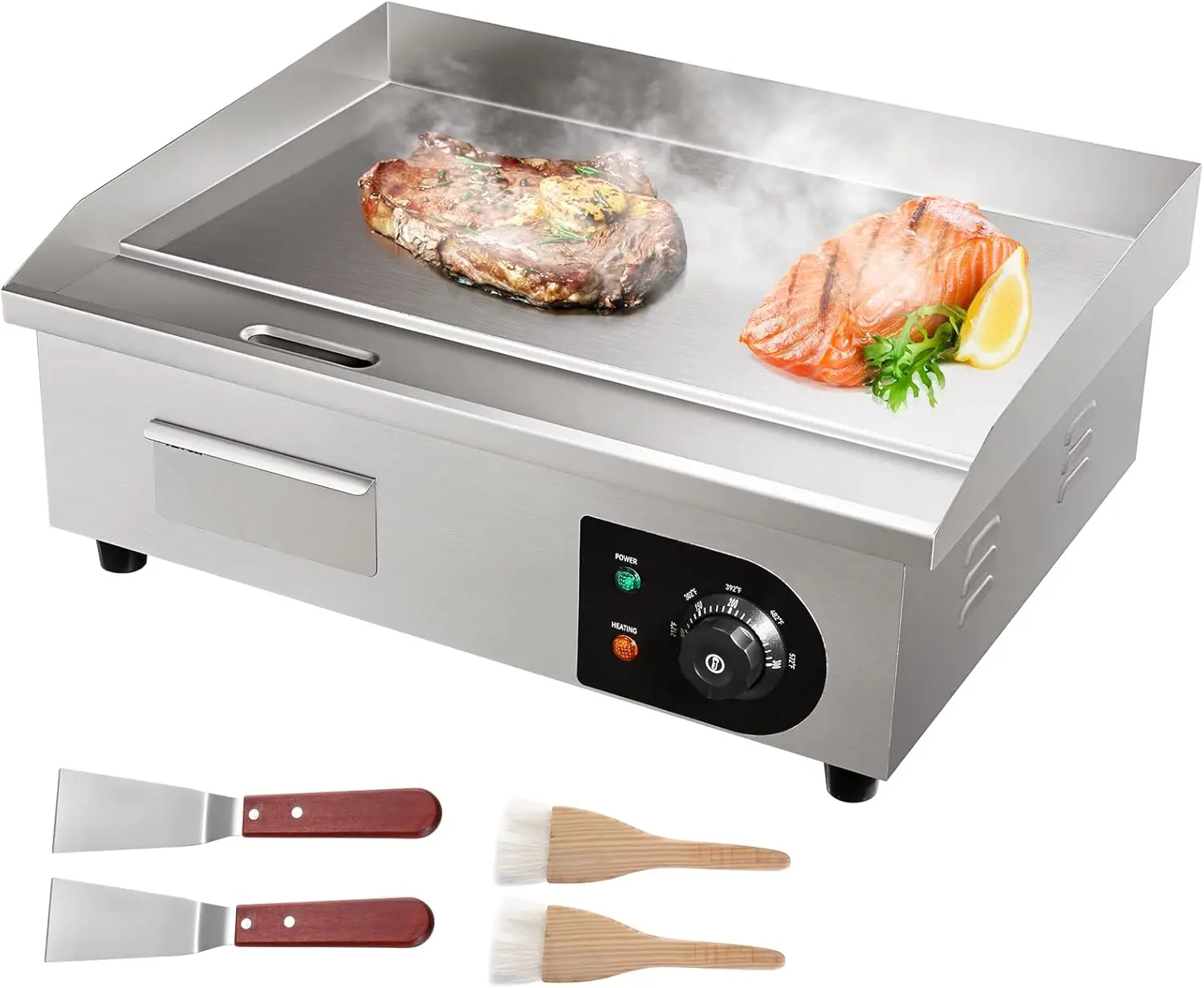 شواية كهربائية تجارية مقاس 22  - مراجعة Commercial Electric Griddle Flat Top وسعره