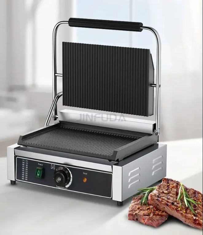 شواية ساندويتش كهربائية محمولة - مراجعة Commercial Panini Press Sandwich Grill وسعره
