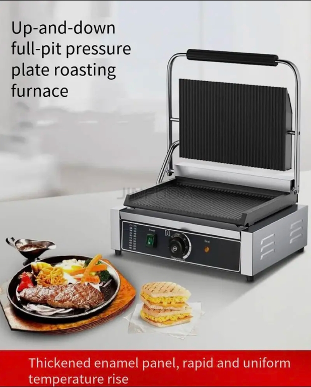شواية ساندويتش كهربائية محمولة - مراجعة Commercial Panini Press Sandwich Grill وسعره