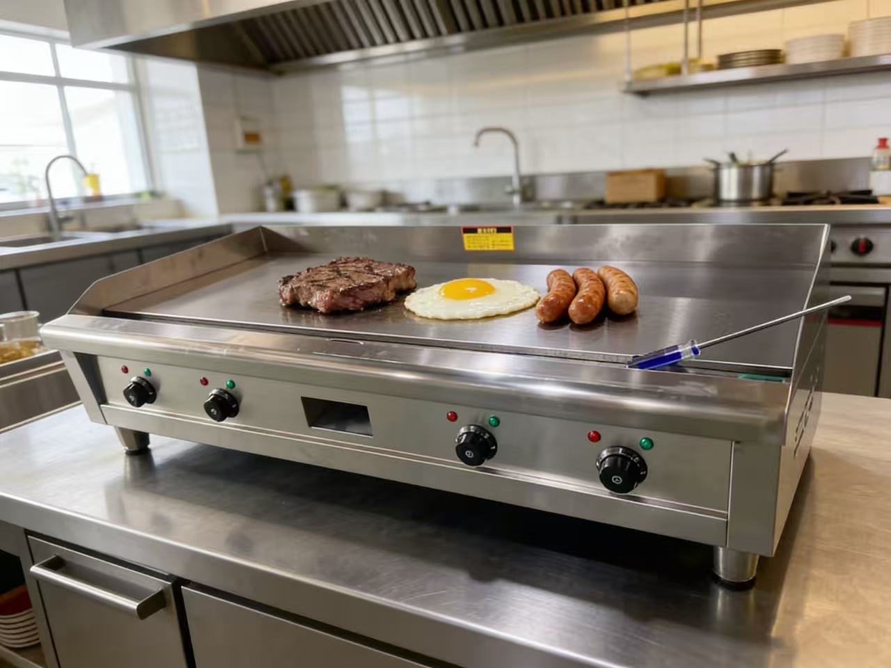 شواية كهربائية تجارية قابلة لض - مراجعة Commercial Electric Griddle Flat Top وسعره