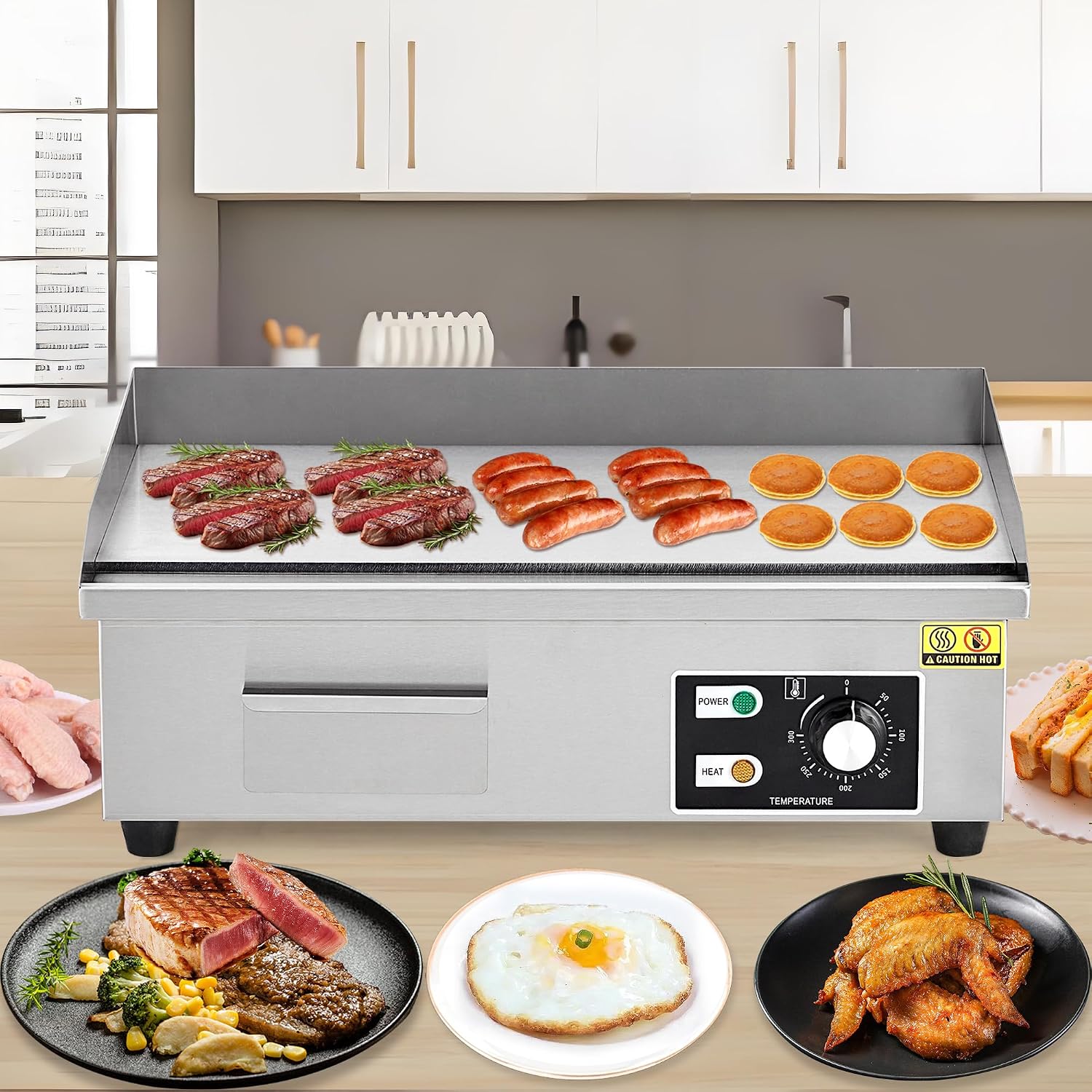 شواية كهربائية تجارية بقوة 160 - مراجعة Commercial Electric Griddle Flat Top وسعره