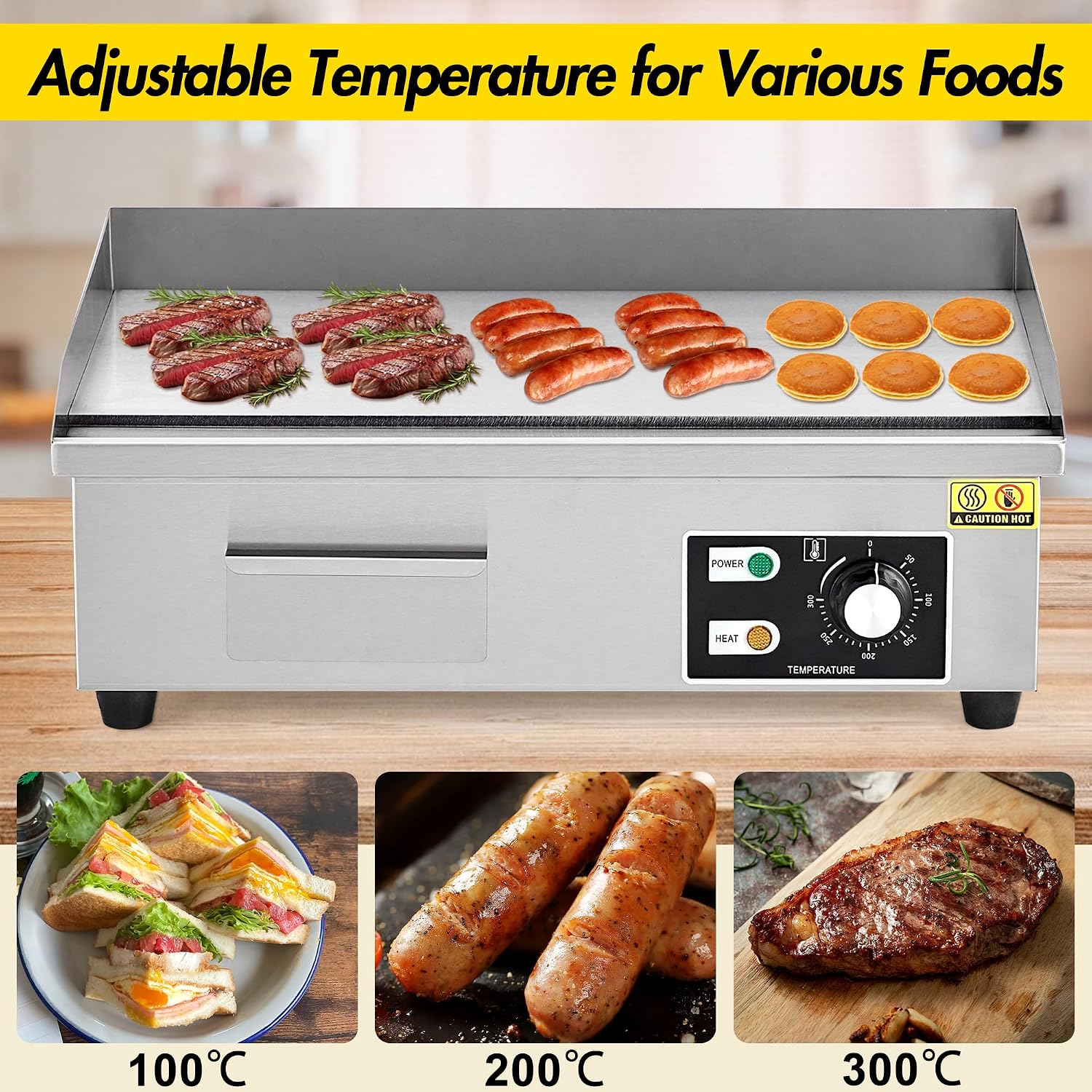 شواية كهربائية تجارية بقوة 160 - مراجعة Commercial Electric Griddle Flat Top وسعره