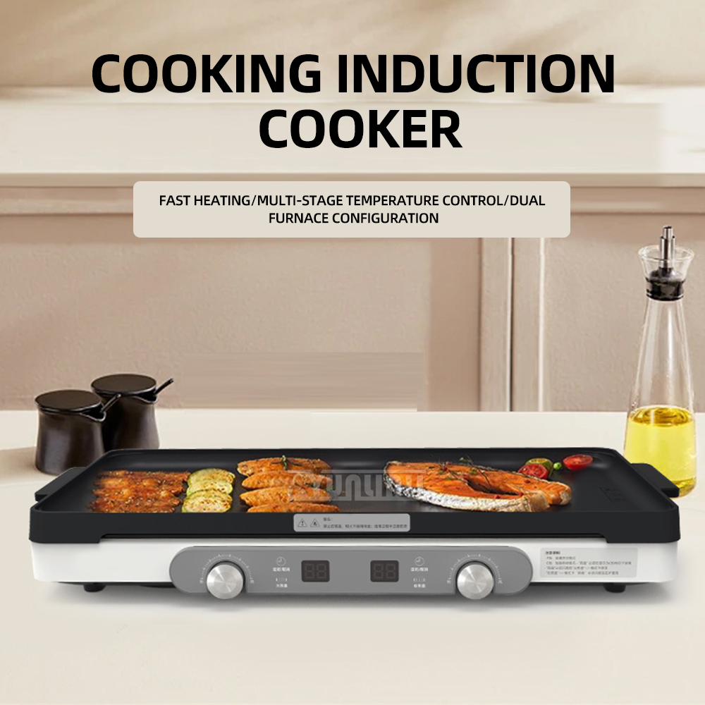 طباخ مزدوج للمطبخ، طباخ التعري - مراجعة Double Induction Cooktop 220V وسعره