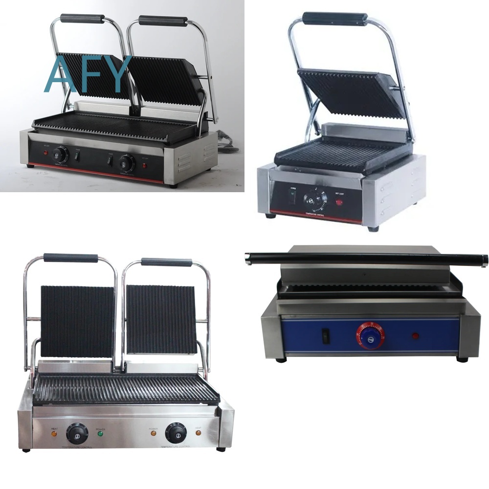 آلة شواء بانيني كهربائية تجاري - مراجعة Commercial Panini Press Sandwich Grill وسعره