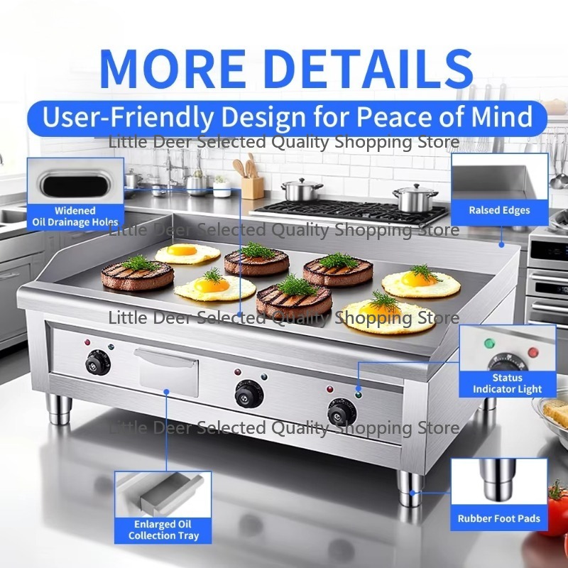 16 مللي متر معدات المطبخ التجا - مراجعة Commercial Electric Griddle Flat Top وسعره