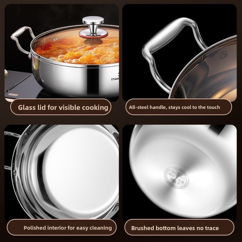316 الفولاذ المقاوم للصدأ حساء - مراجعة Induction Cookware Set Commercial وسعره