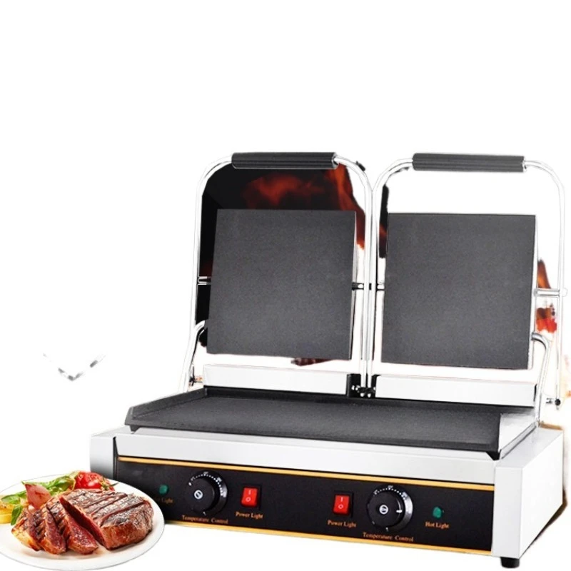 مزدوجة رئيس لوحة شواء فرن Quan - مراجعة Commercial Panini Press Sandwich Grill وسعره