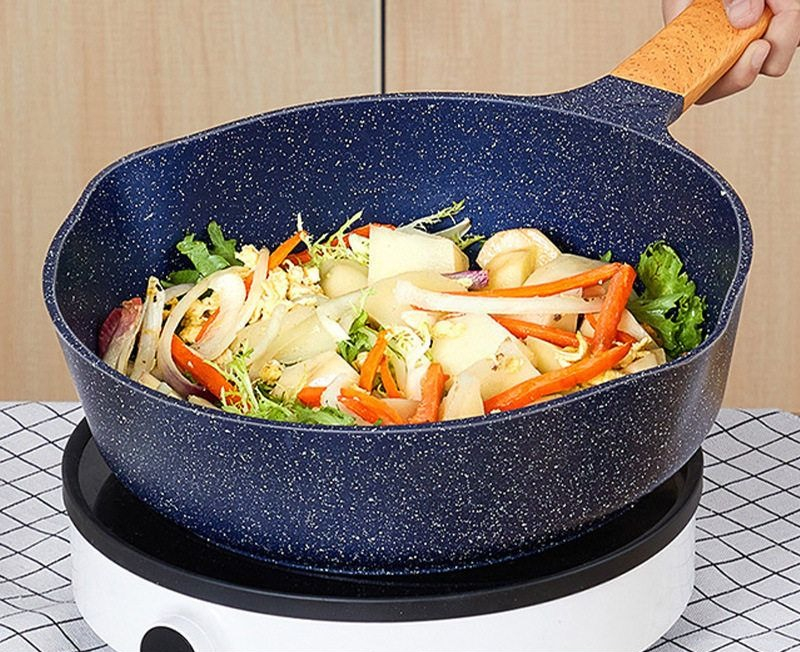 طقم أواني طهي رخامية غير لاصقة - مراجعة Induction Cookware Set Commercial وسعره