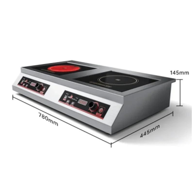 سطح المكتب الكهربائية المنزلية - مراجعة Double Induction Cooktop 220V وسعره