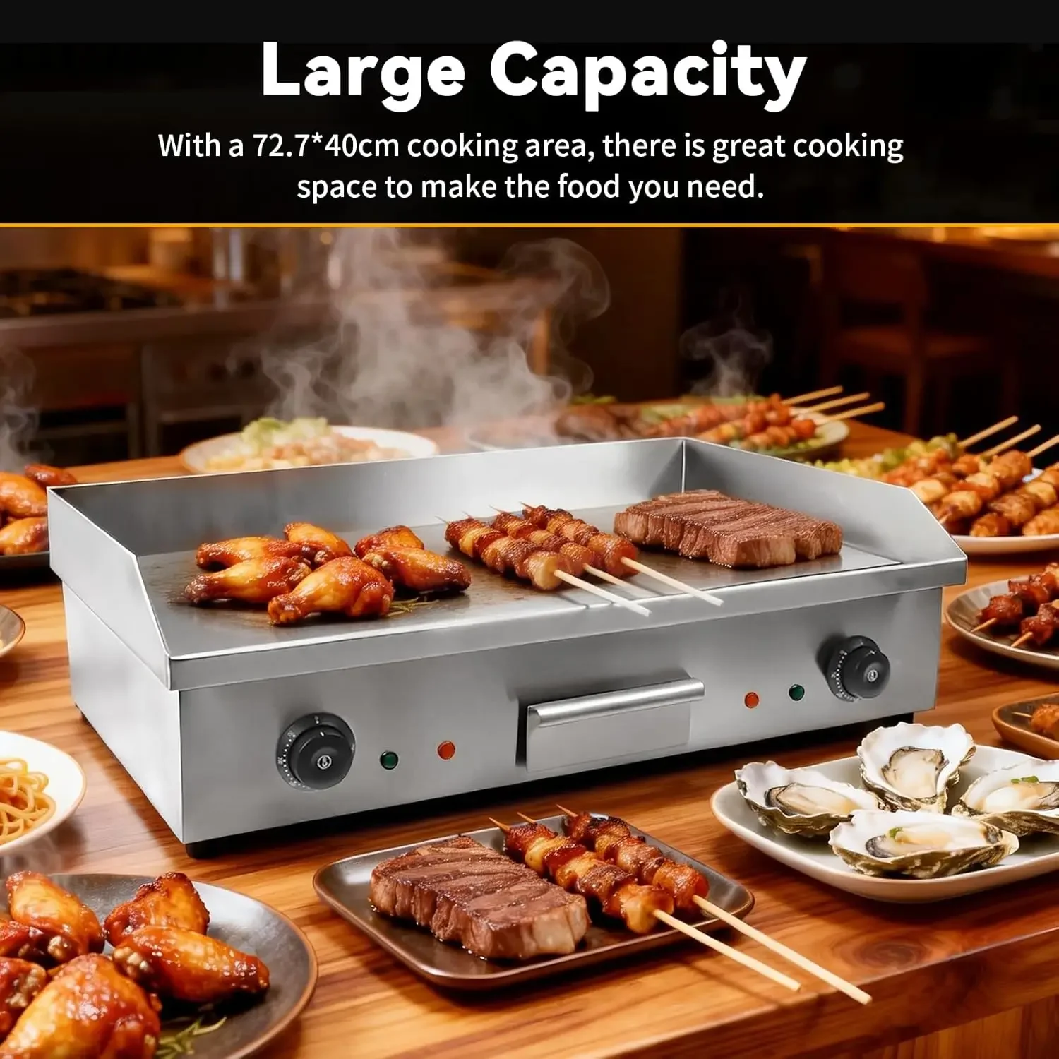 شواية كهربائية تجارية 29 بوصة، - مراجعة Commercial Electric Griddle Flat Top وسعره