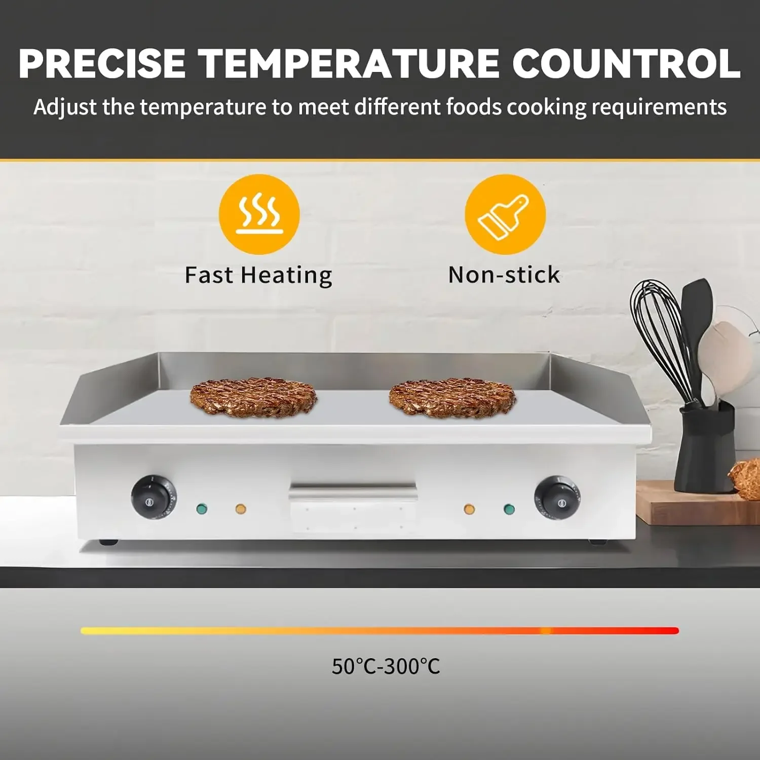 شواية كهربائية تجارية 29 بوصة، - مراجعة Commercial Electric Griddle Flat Top وسعره