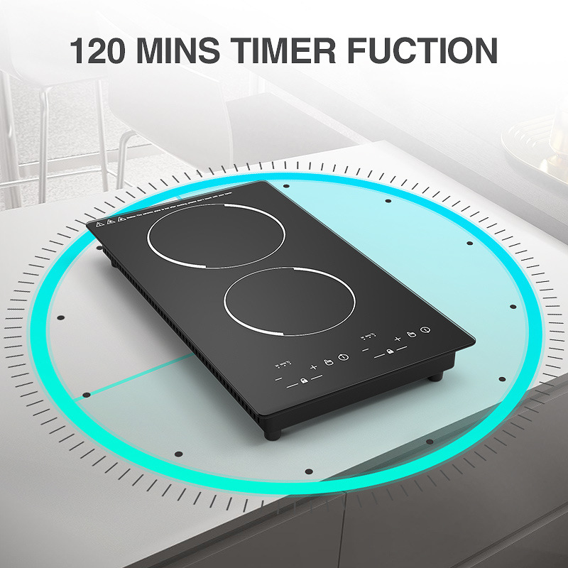 110 فولت/220 فولت 2*1800 واط م - مراجعة Double Induction Cooktop 220V وسعره