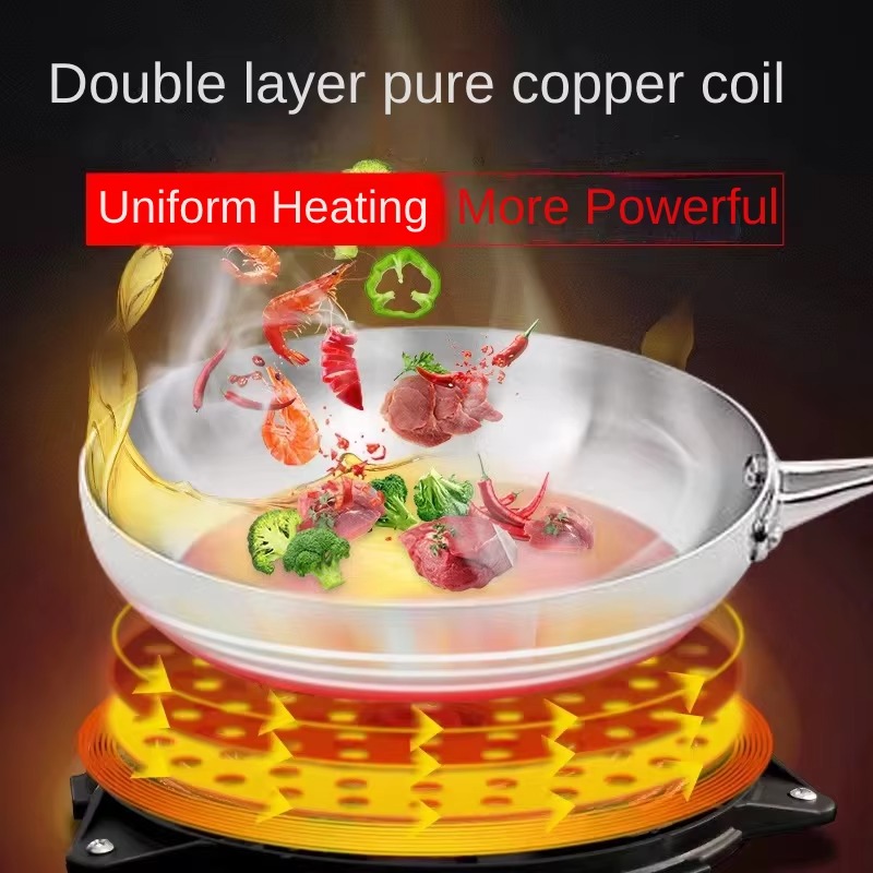 الجملة 2200 واط عالية الطاقة 2 - مراجعة Double Induction Cooktop 220V وسعره