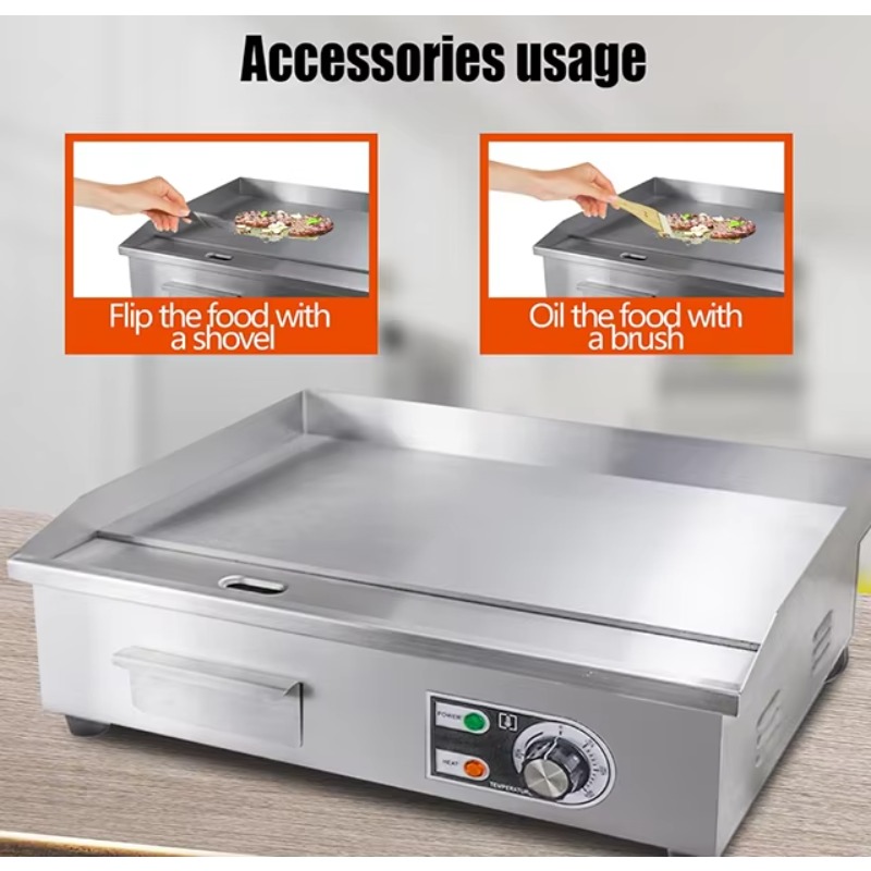 شواية كهربائية تجارية مسطحة مع - مراجعة Commercial Electric Griddle Flat Top وسعره
