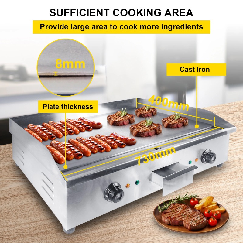 منتج جديد، شواية كهربائية تجار - مراجعة Commercial Electric Griddle Flat Top وسعره