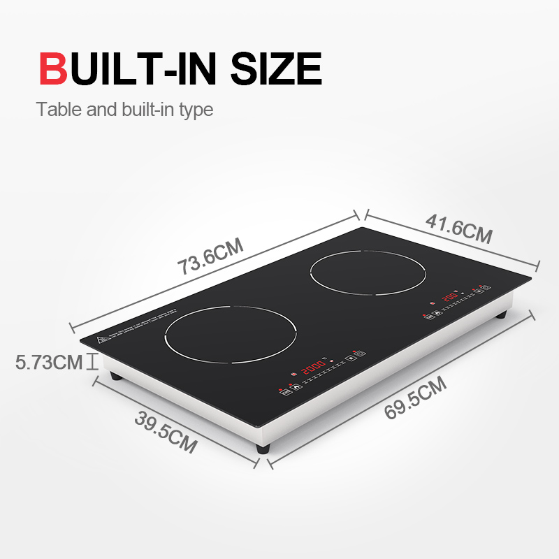 موقد حثي مزدوج 3500 وات موقد ك - مراجعة Double Induction Cooktop 220V وسعره