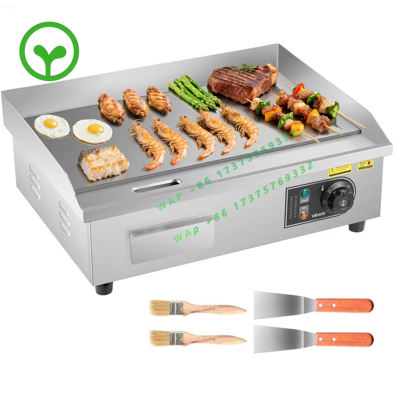 【فاخر】شواية كهربائية تجارية من - مراجعة Commercial Electric Griddle Flat Top وسعره