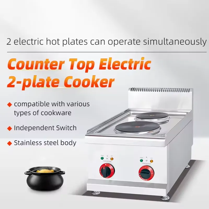 لوعاء تسخين كهربائي تجاري للمط - مراجعة Commercial Hot Plate Electric 2 Burner وسعره
